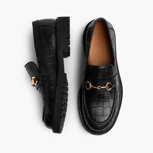 Thursday Boot Company Black Croc Loafers